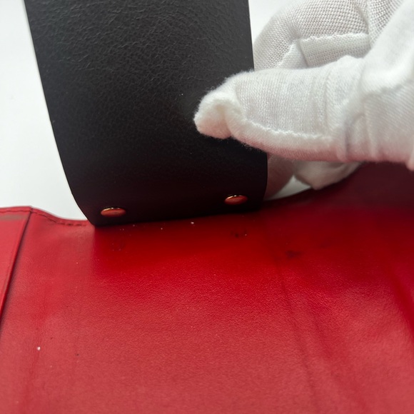 GUC Gucci Red Guccissima Leather Bow 6 Key Case - Picture 7 of 8